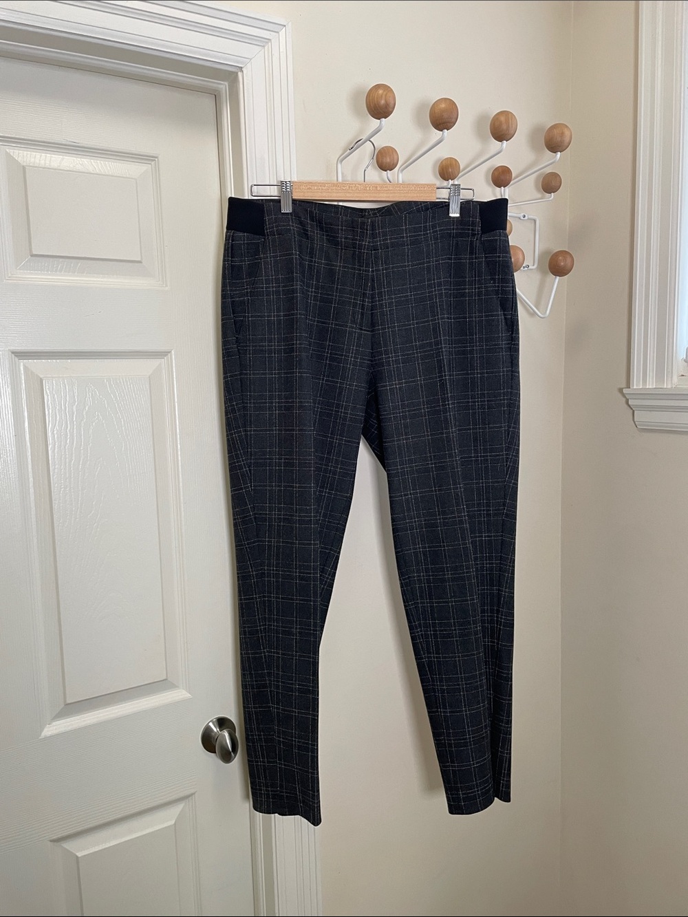 Cambio - Old Money Ankle Wool Blend Pullon Plaid Pants - Black - 14